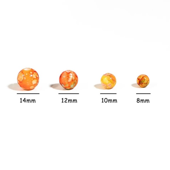 100 Pieces Of Crystal Flower Circular Acrylic Beads - Picture 4 of 8